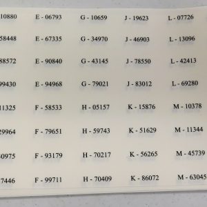 15D16     Decal to replace lettering on chips & board (2 sets)
