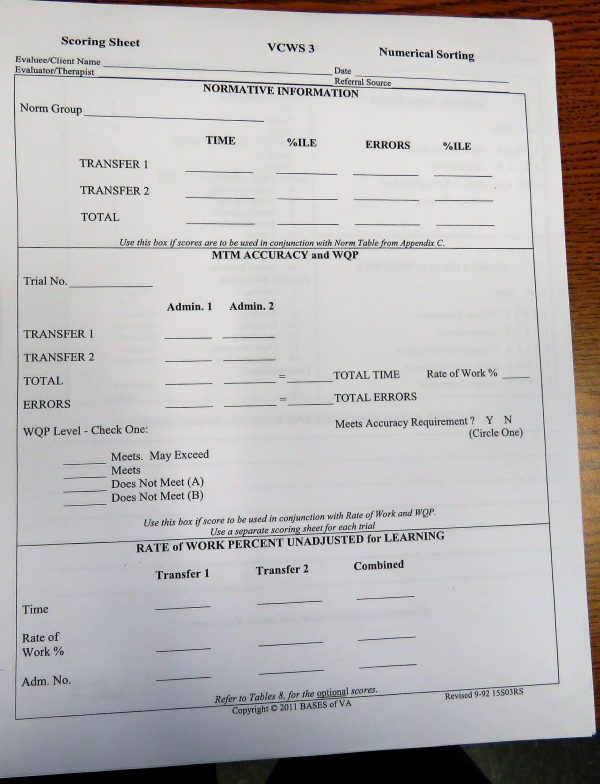 15S03R     Revised Score Pad