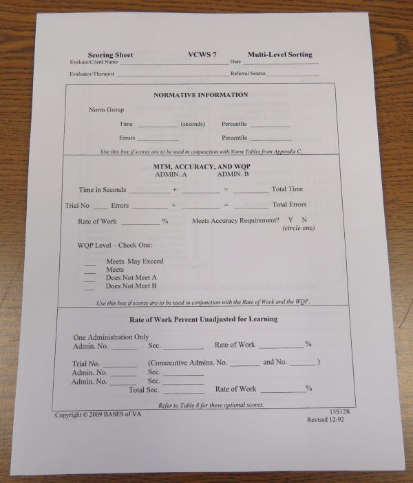15S12R     Revised Score Pad