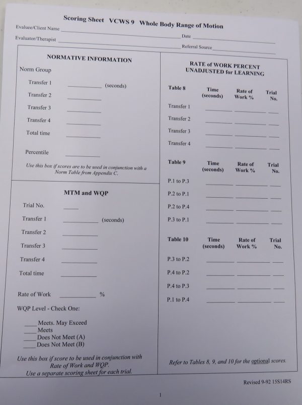 15S14R     Revised Score Pad