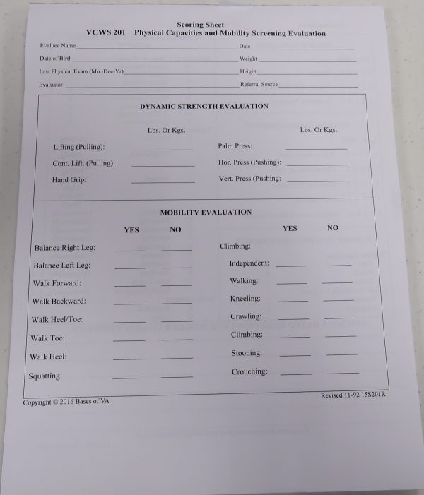 15S201R Revised Score Pad