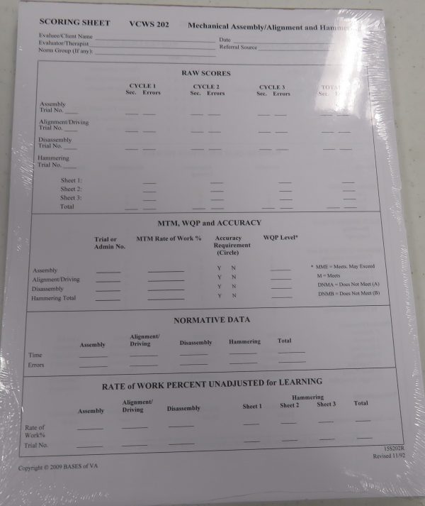 15S202R Revised Score Pad