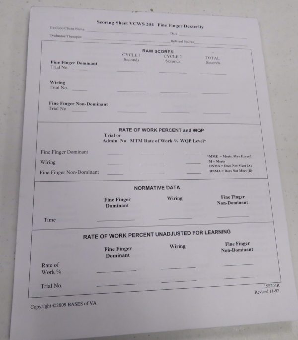 15S204R Revised Score Pad